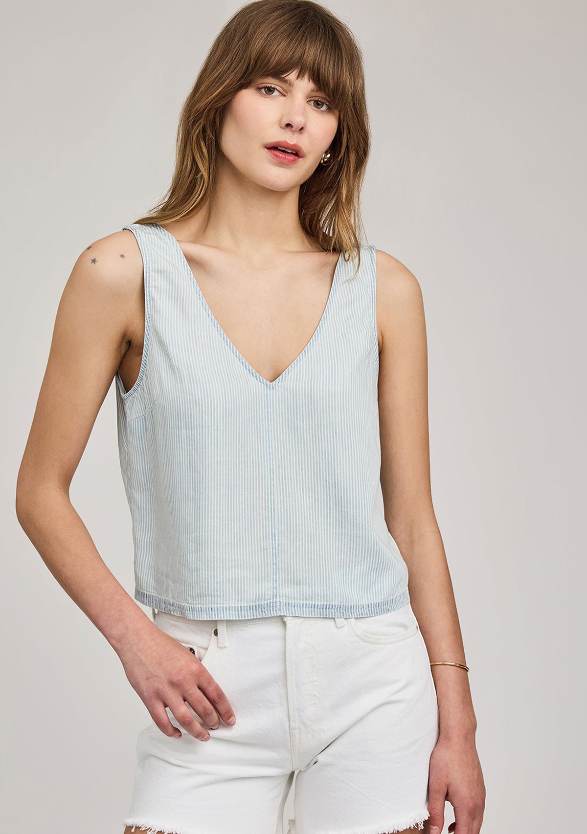 Colette Blouse Blue Stripe