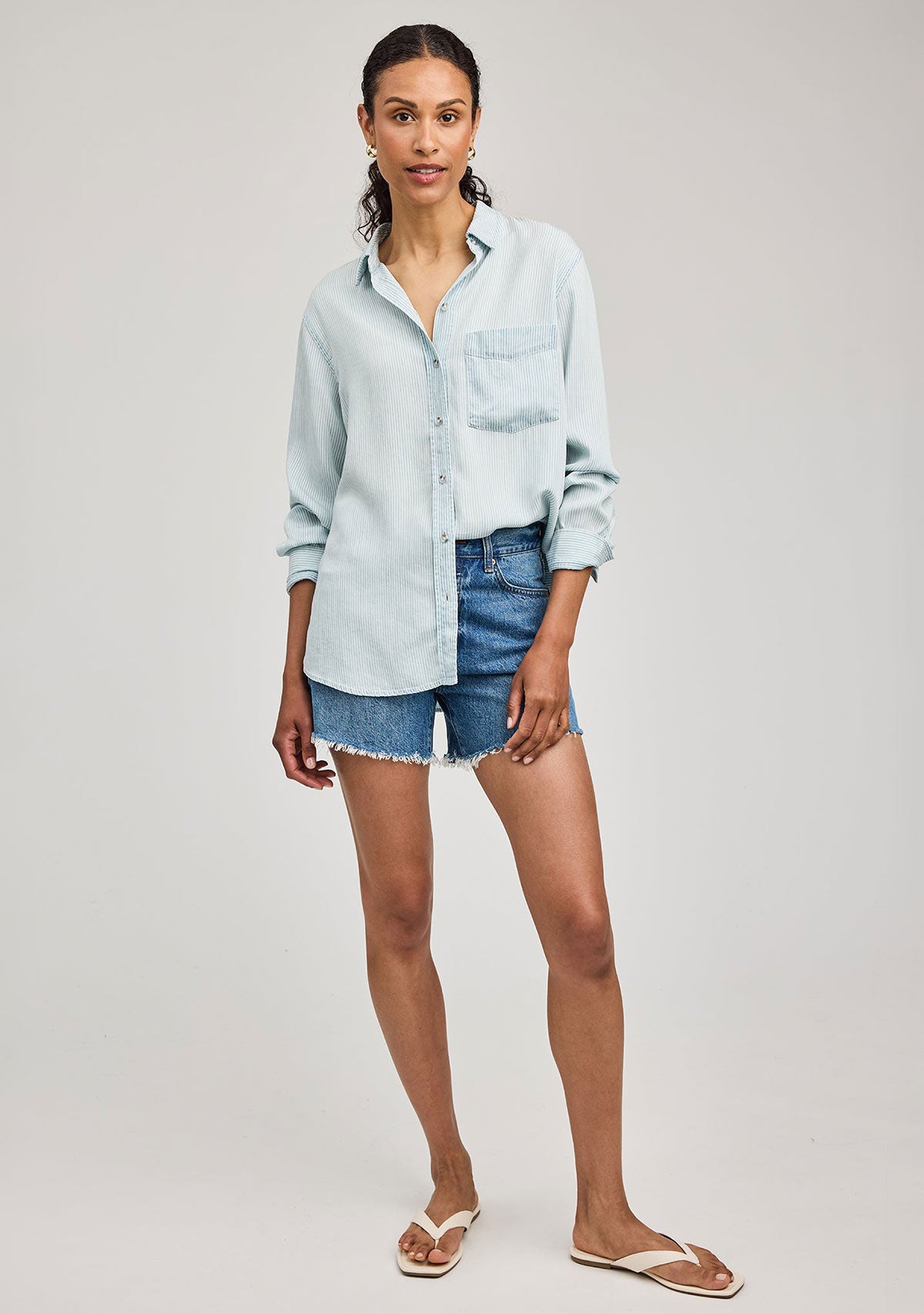 Ozzy Button Up Blue Stripe