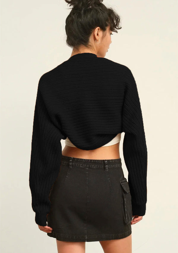 HYFVE Ribbed Knit Bolero Cardigan