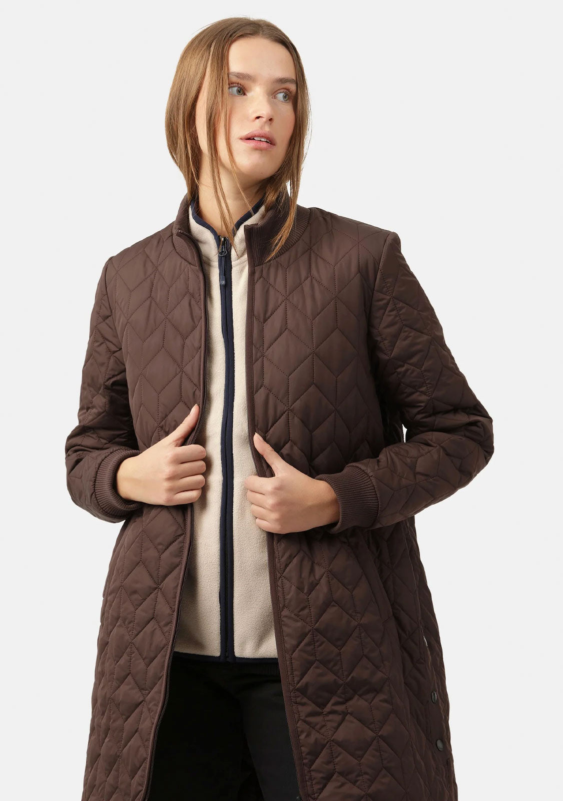 Padded Quilt Coat Ebony