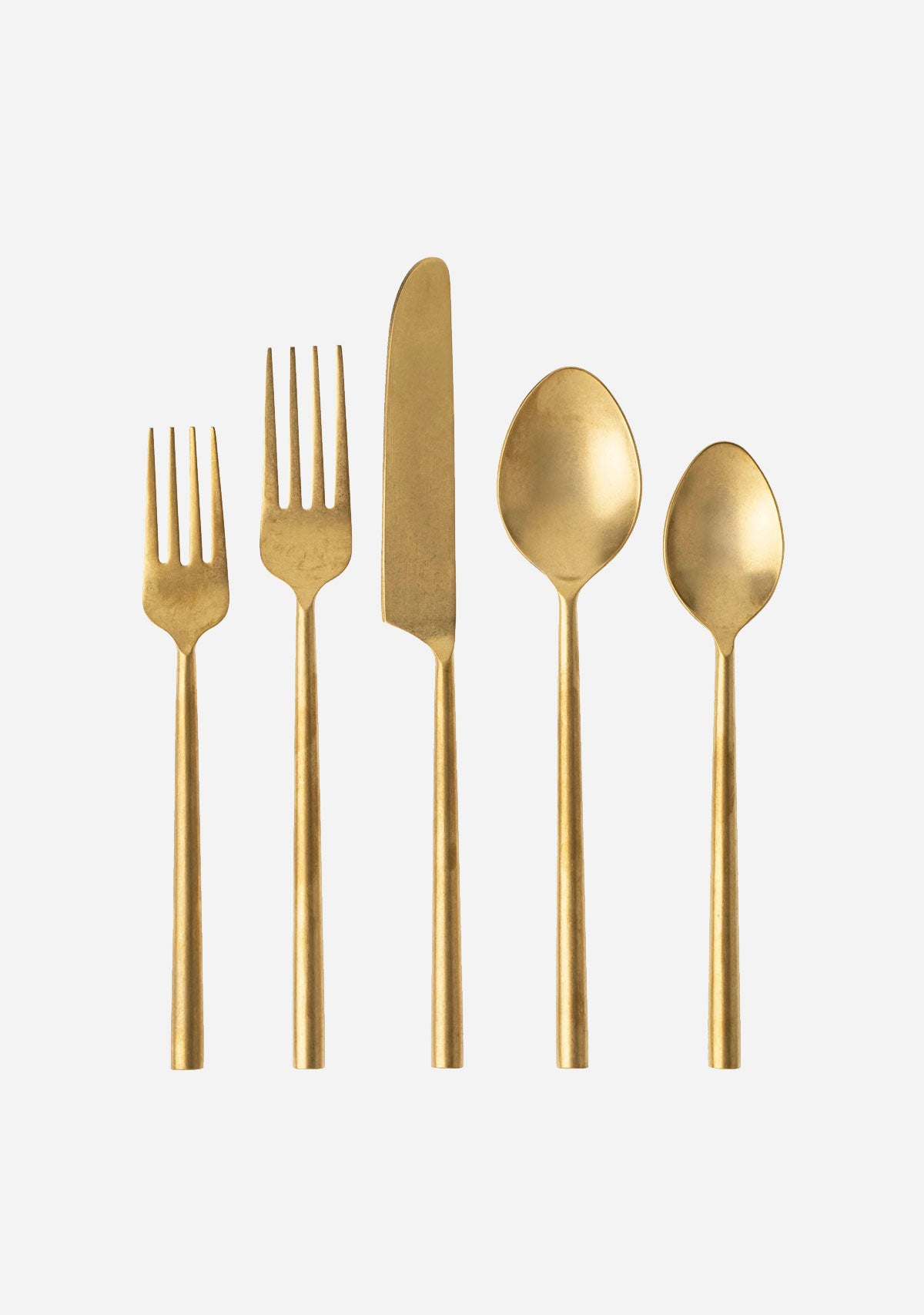 Tides Flatware S/5 Tumbled Gold