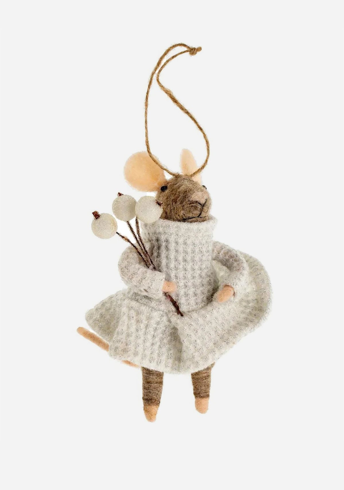 Winter White Wendy Mouse Ornament