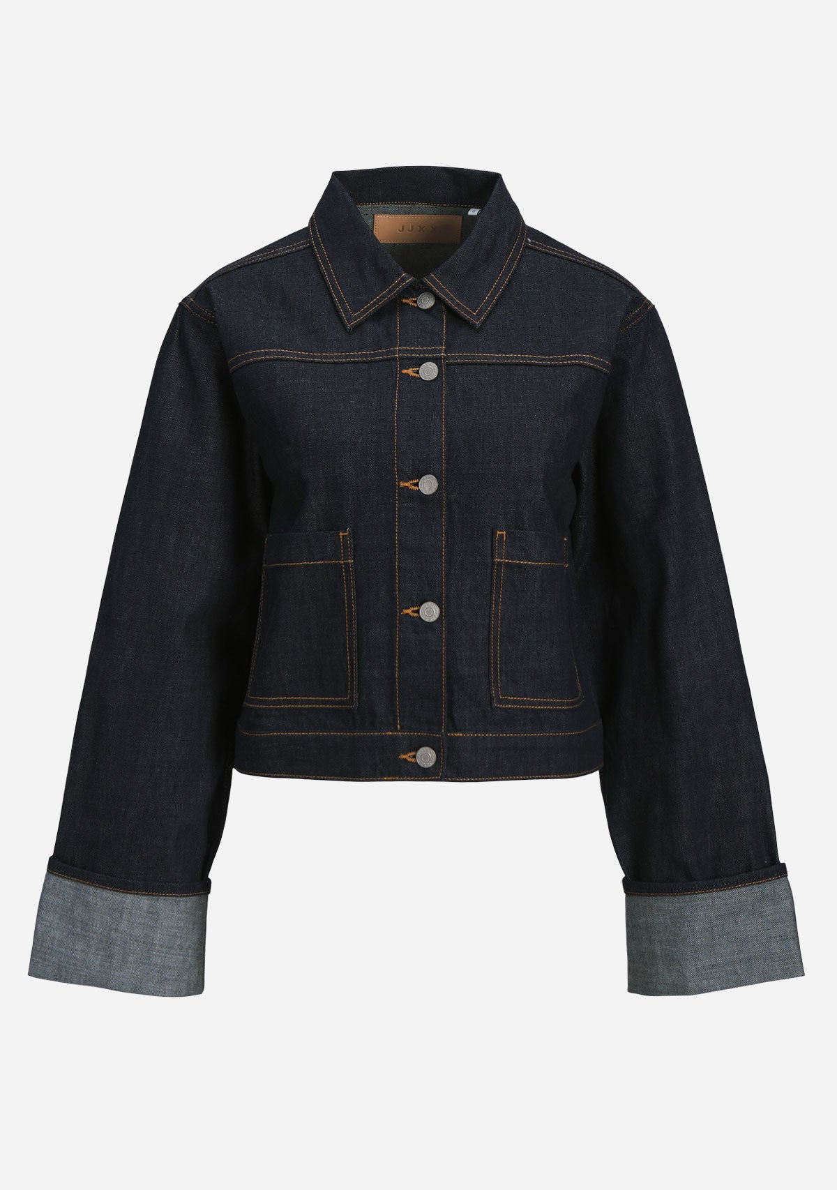 JXVega Denim Jacket Fold Up R Dnm Sn Dark Blue Denim