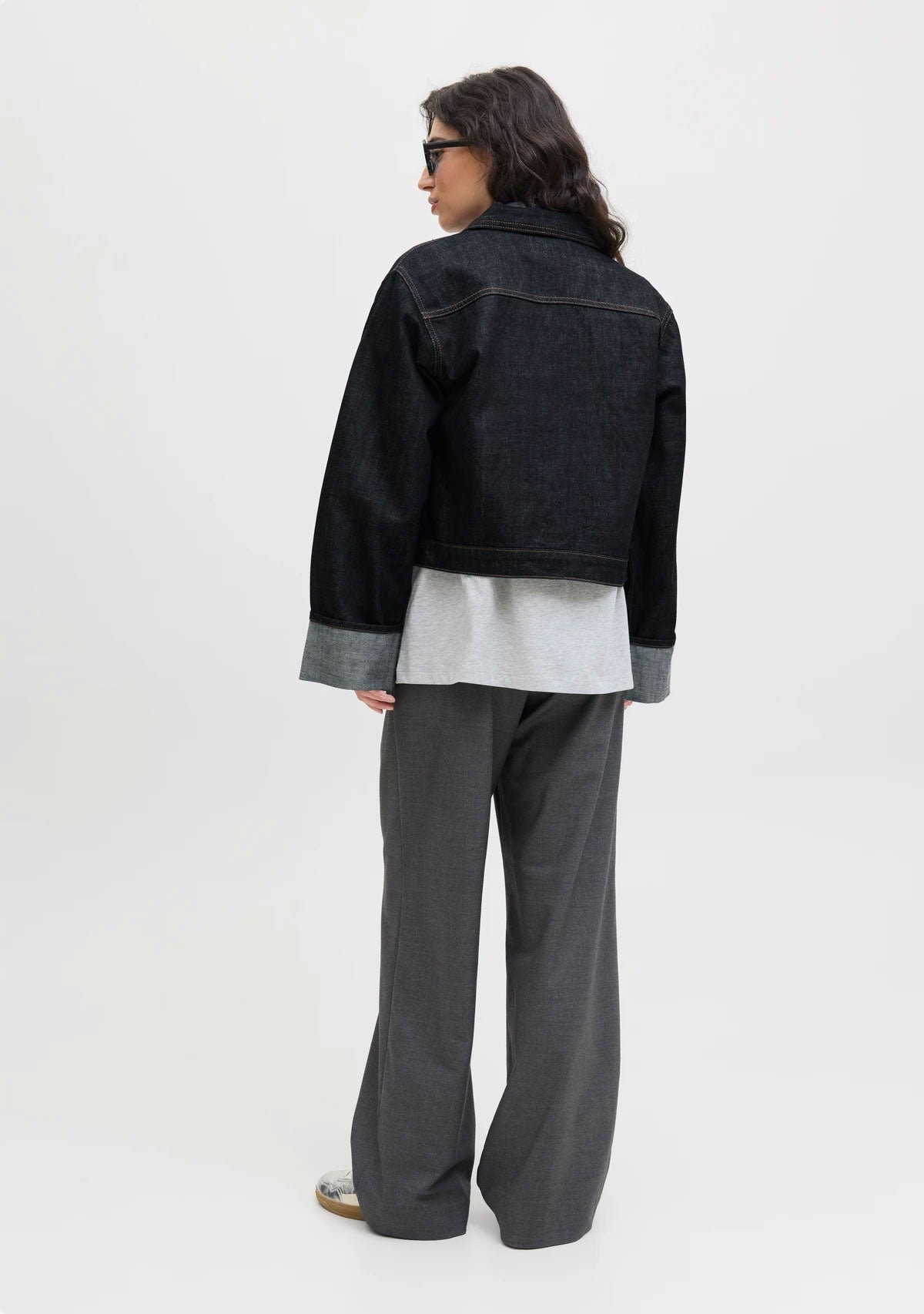JXVega Denim Jacket Fold Up R Dnm Sn Dark Blue Denim