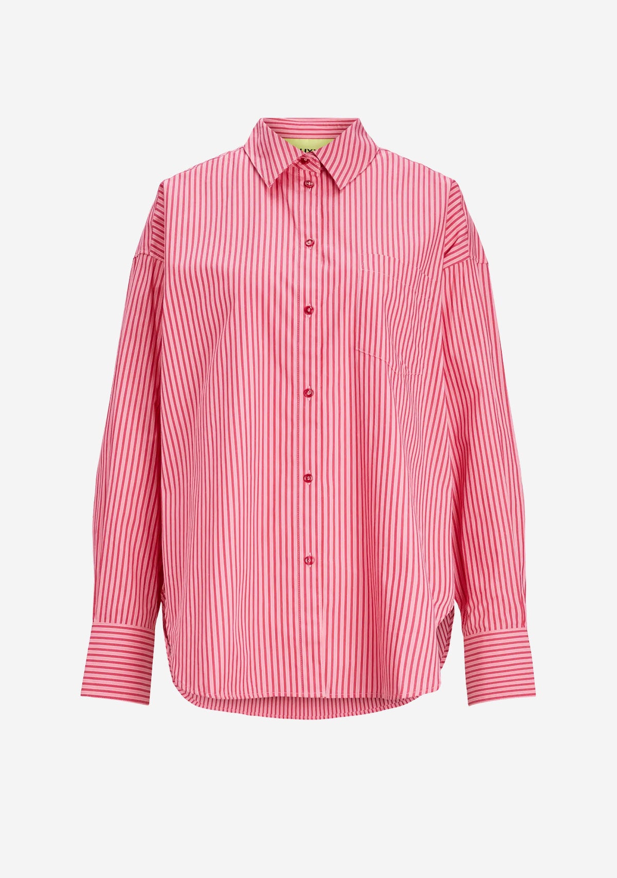 Jx jamie Relaxed Poplin Shirt Cerise Stripe