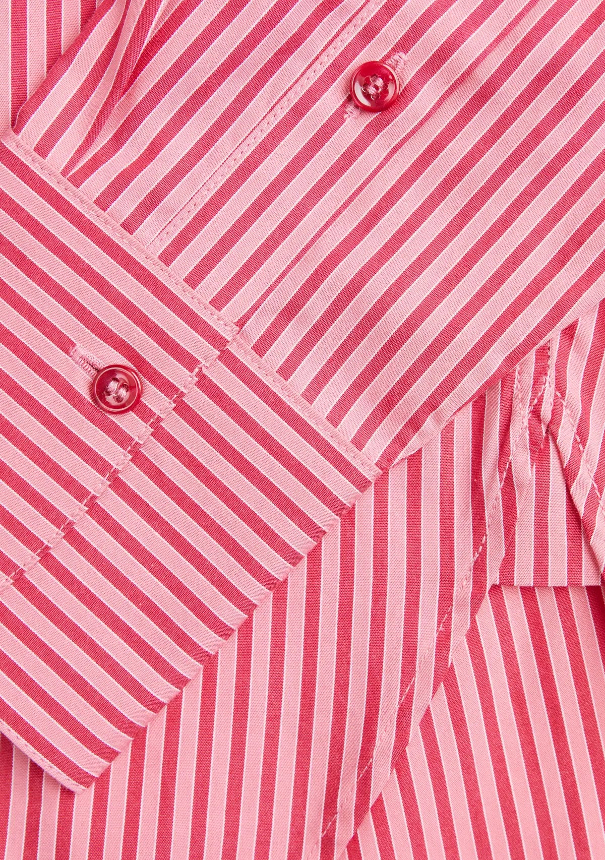 Jx jamie Relaxed Poplin Shirt Cerise Stripe
