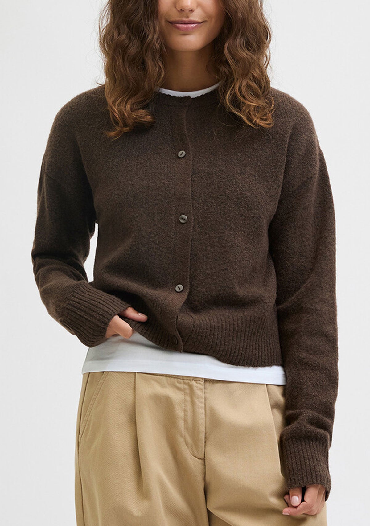 Jxnatalie Diverse Cardigan Knit Sn Bracken