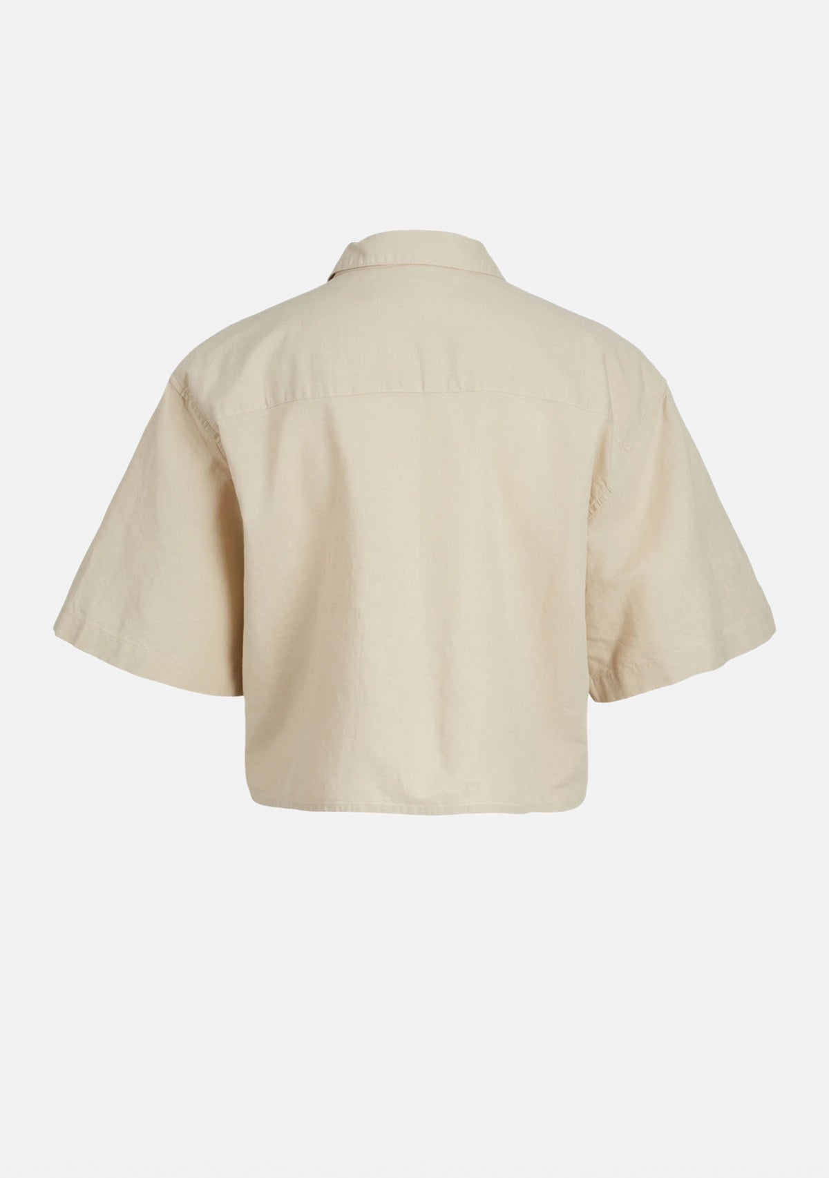 JX Lulu SS Cropped Linen Blend Shirt