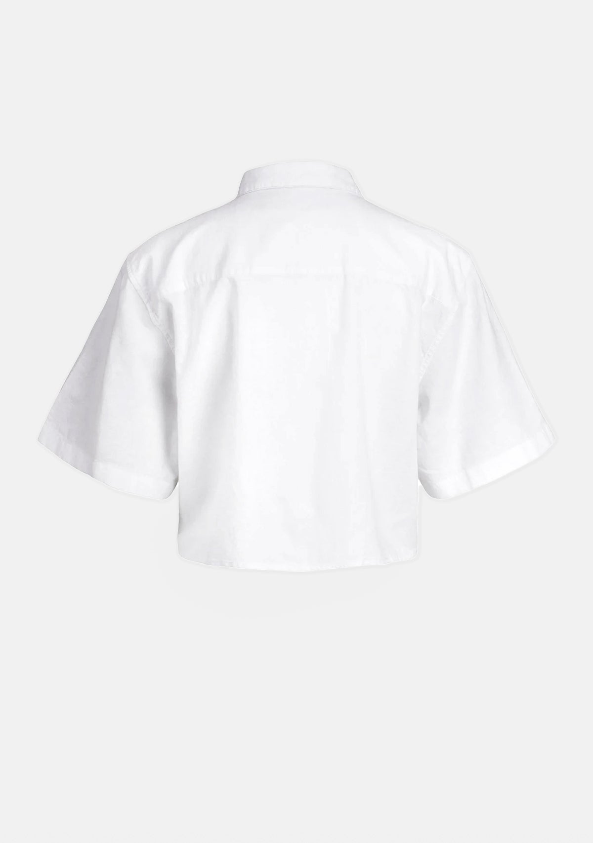 JX Lulu SS Cropped Linen Blend Shirt