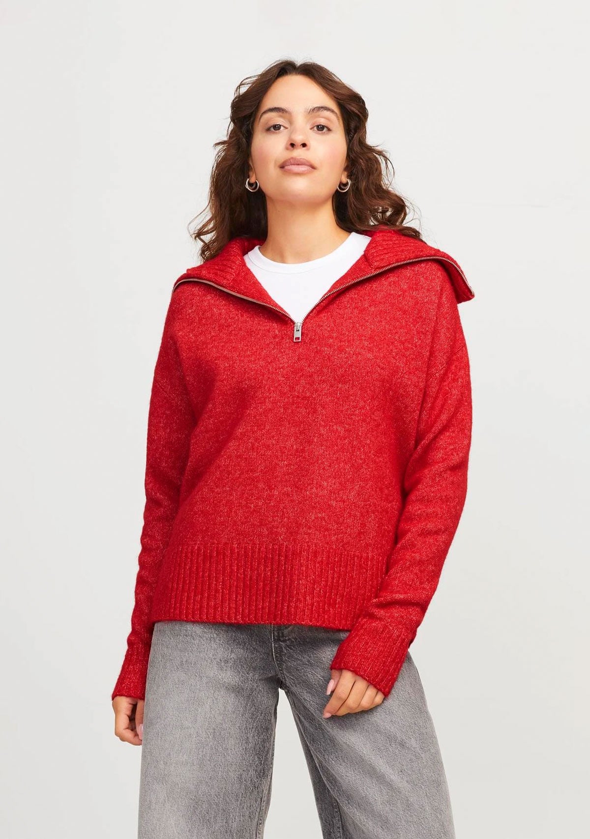 JX Siko Diverse Half Zip Knit Sweater