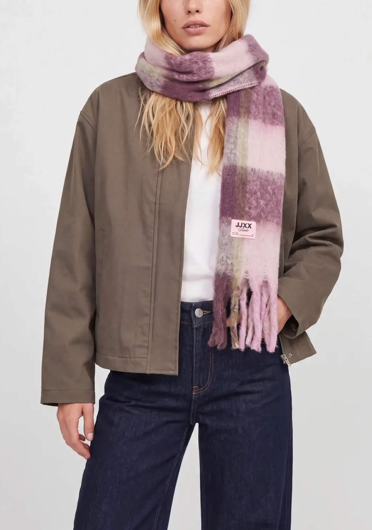 Jxleslie Scarf Pink Nectar With Winetasting JJXX