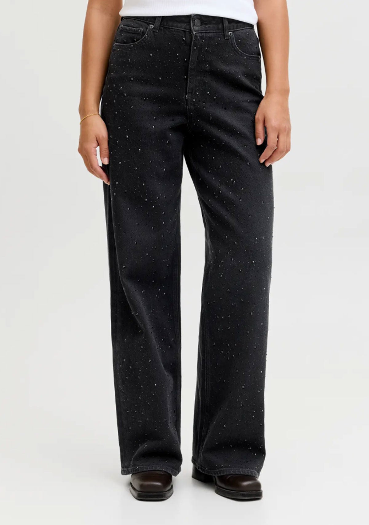 JXTokyo Wide HW Stone R296 DNM Black Denim