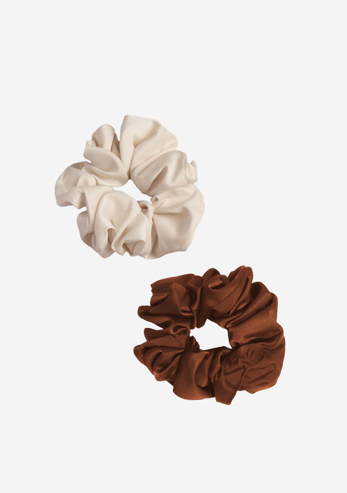 Cream & Camel Oversized Scrunchies