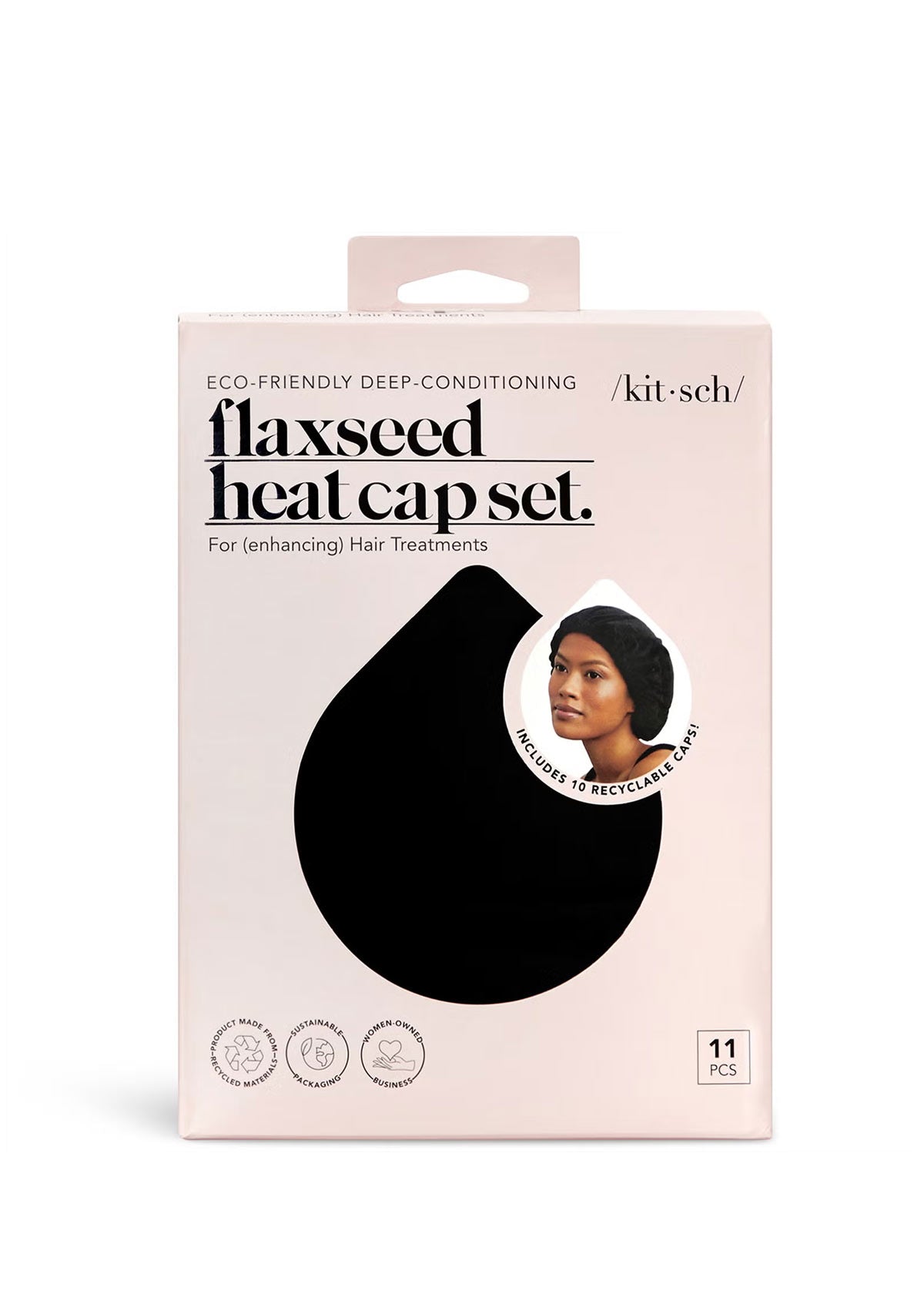 Eco Friendly Flaxseed Heat Cap Black