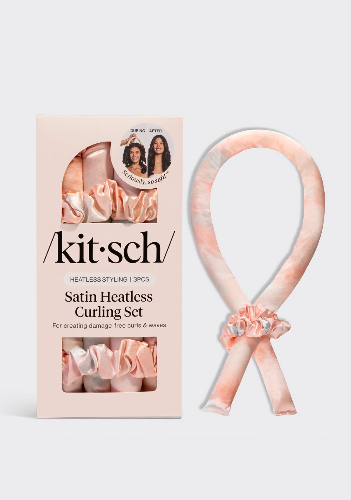Satin Heatless Curling Set - Sunset Tie