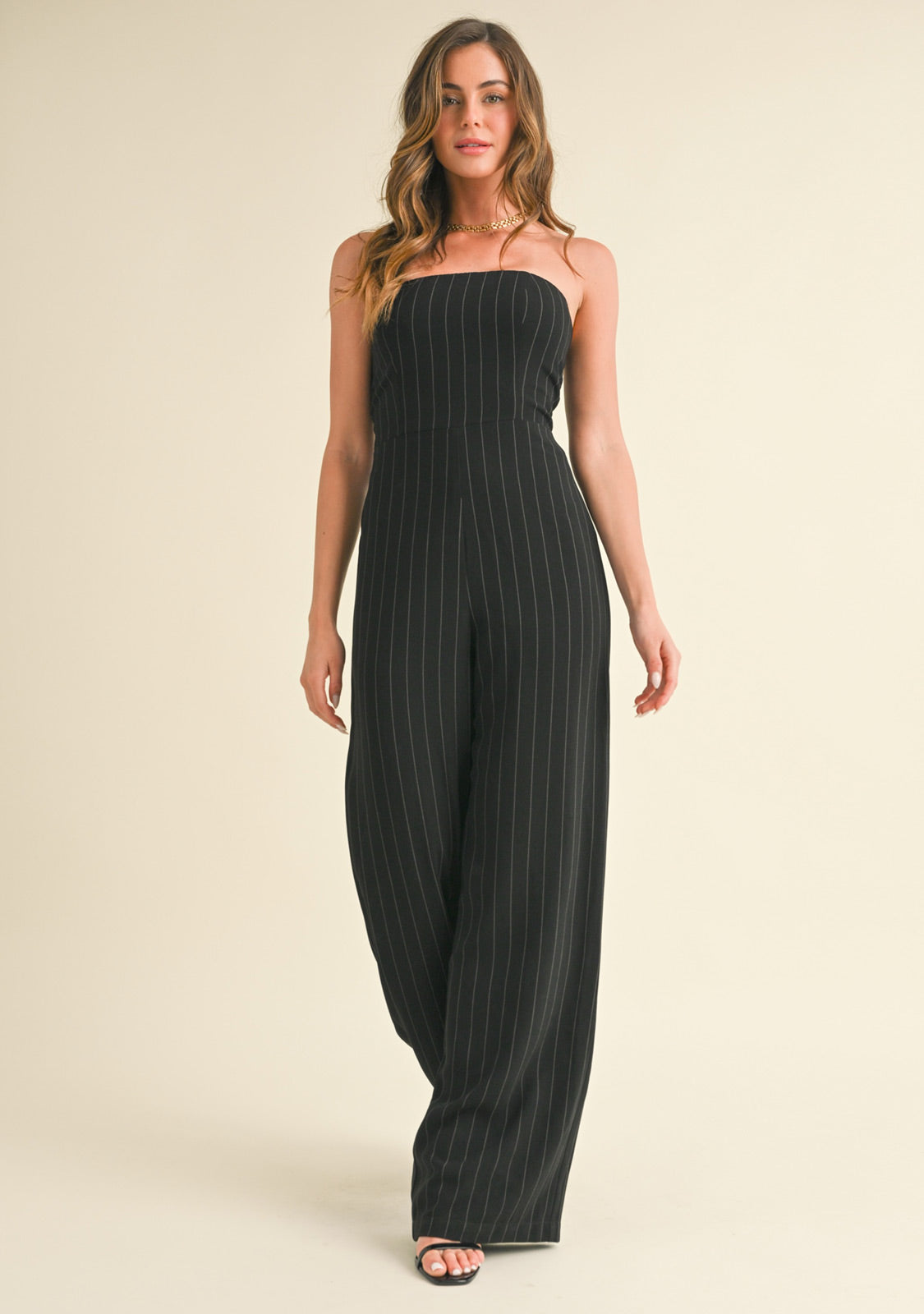 Striped tube jumpsuit on sale