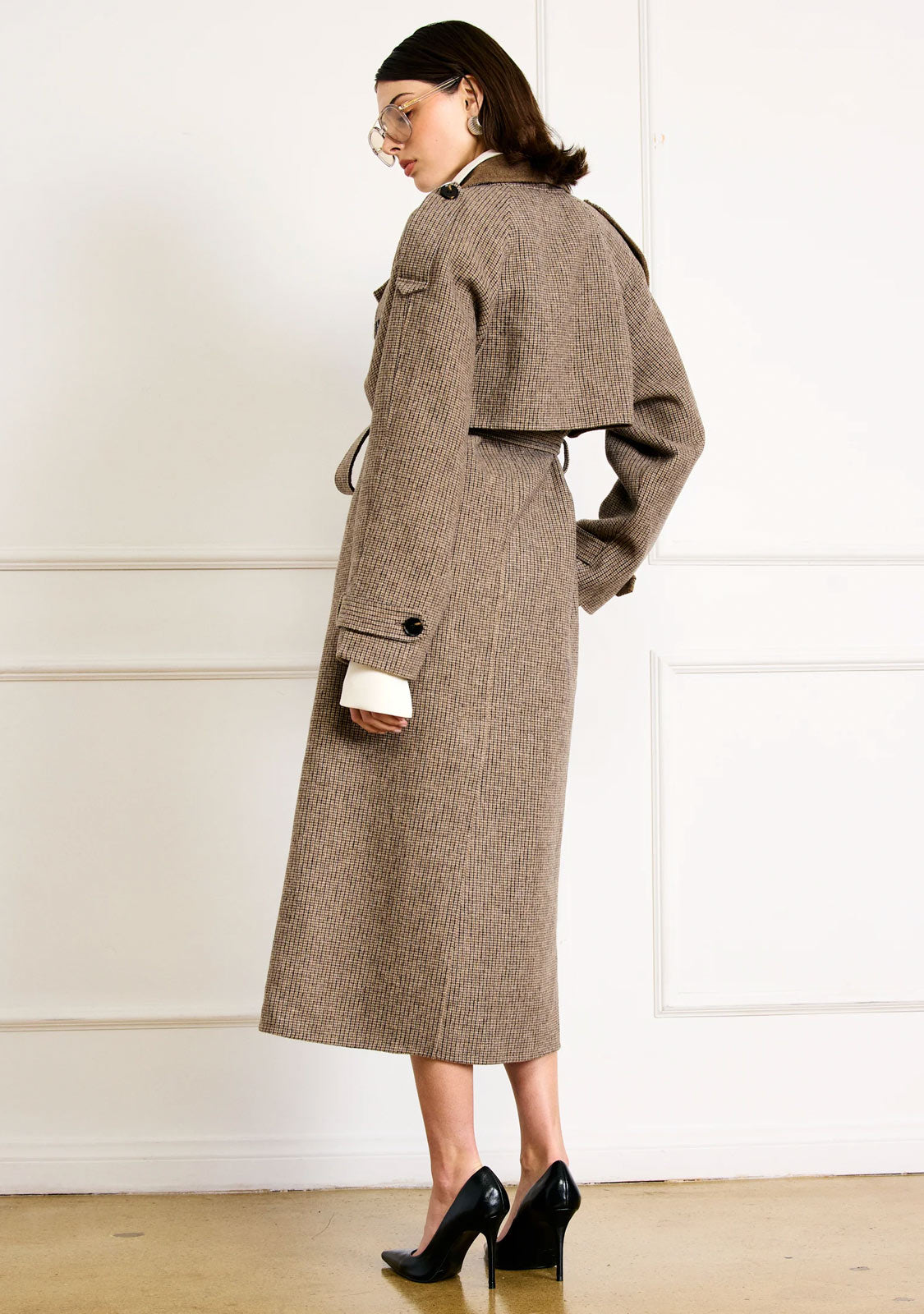 Lexi Plaid Coat Brown Multi