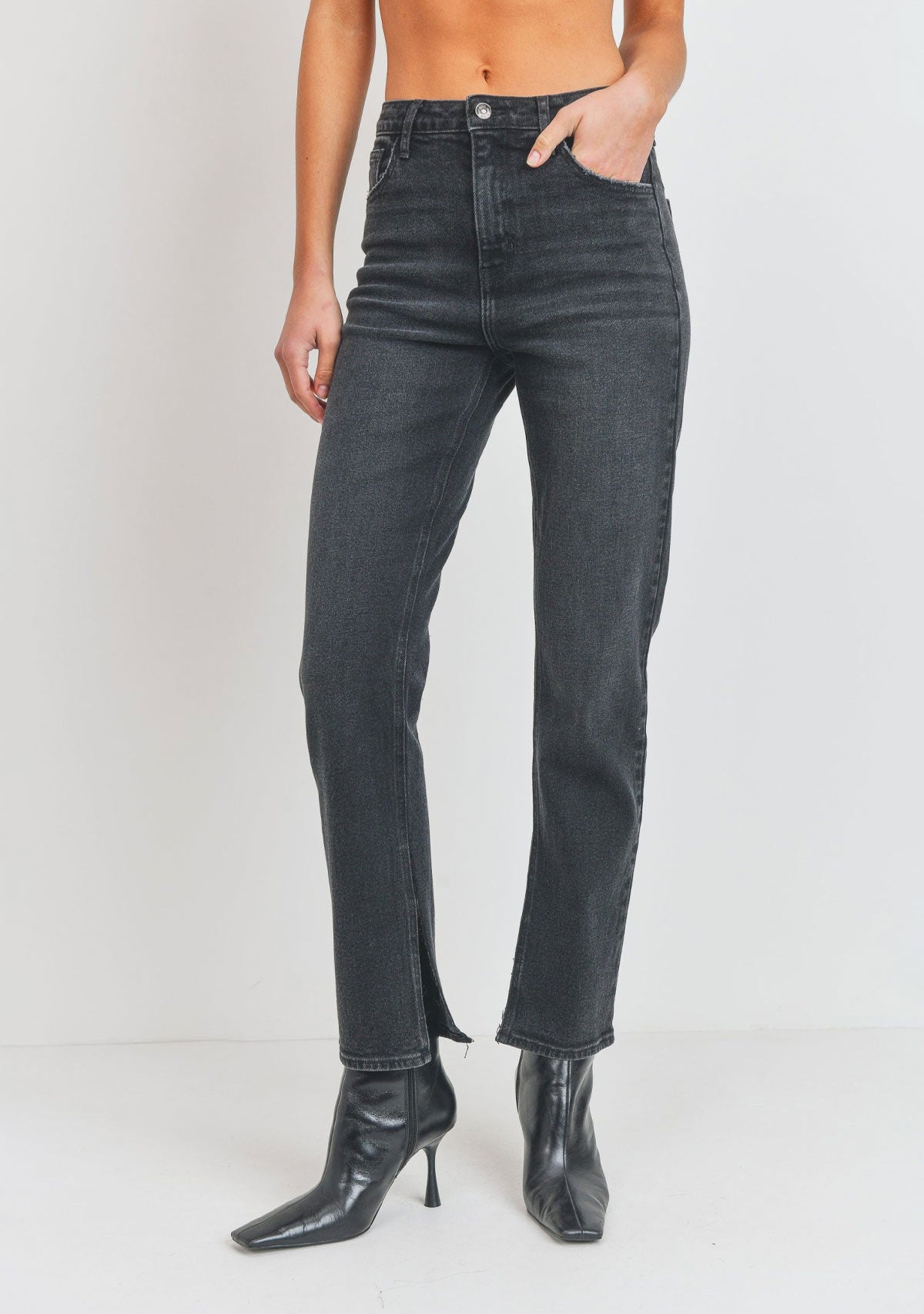 Long-Line Slim Slit Straight