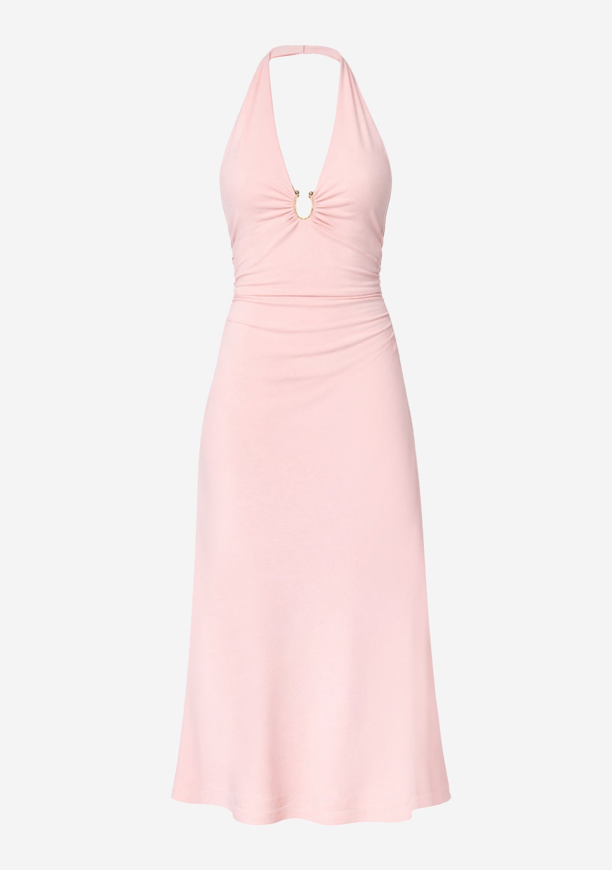 Amelia Halter Midi Dress Soft Pink