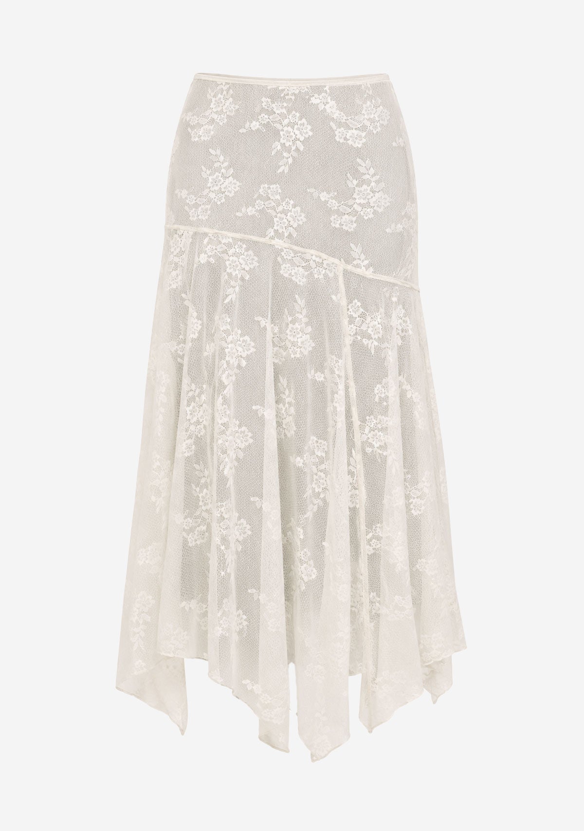 Sheer Lace Skirt Cream | The Latest Scoop
