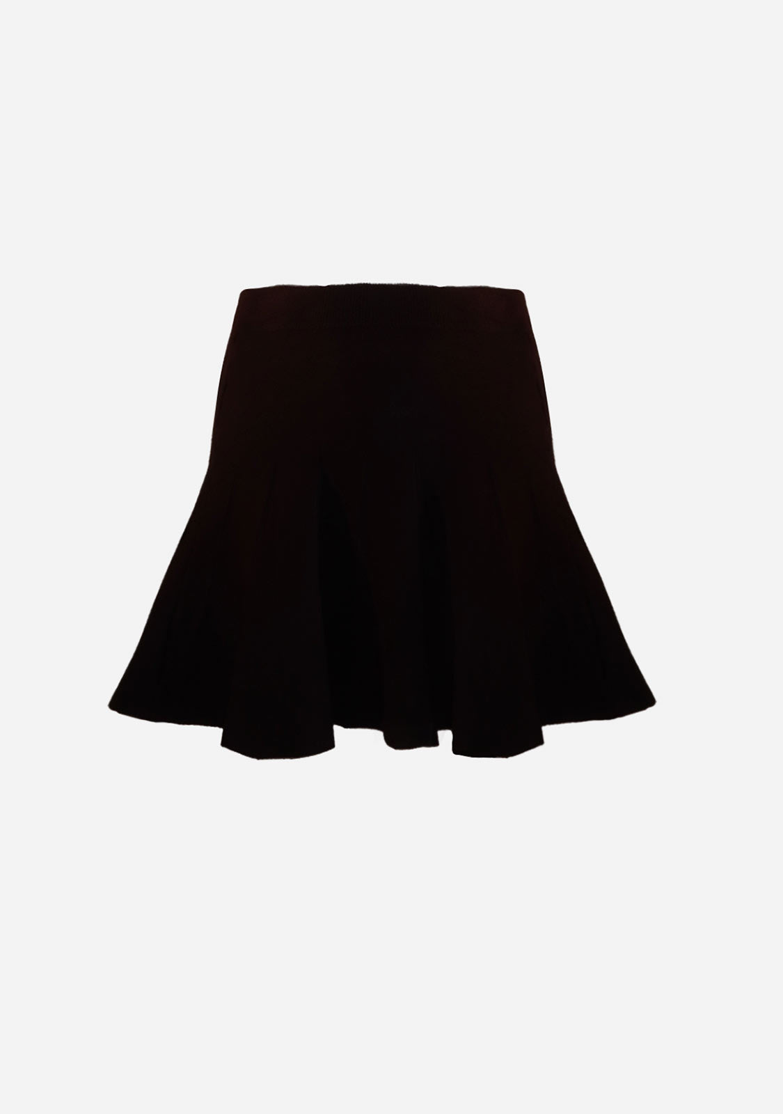 Pearl Beaded Detail  Pleated Mini Skirt Black