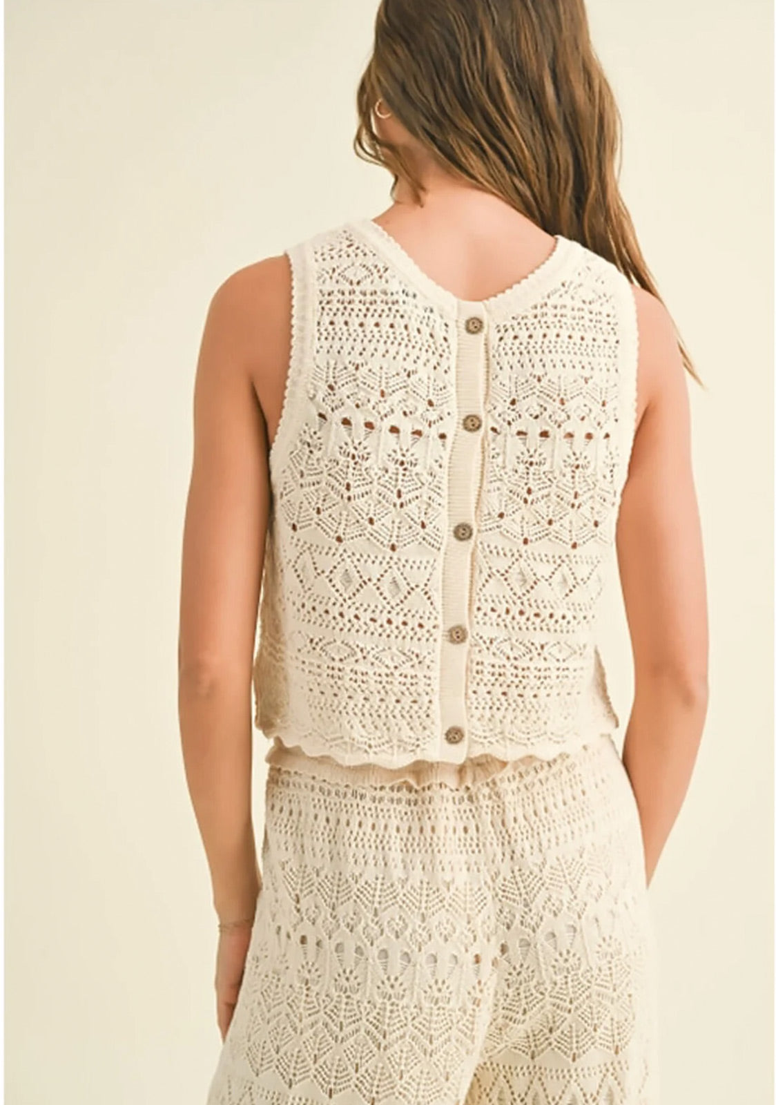 Crochet Pattern Back Button Top