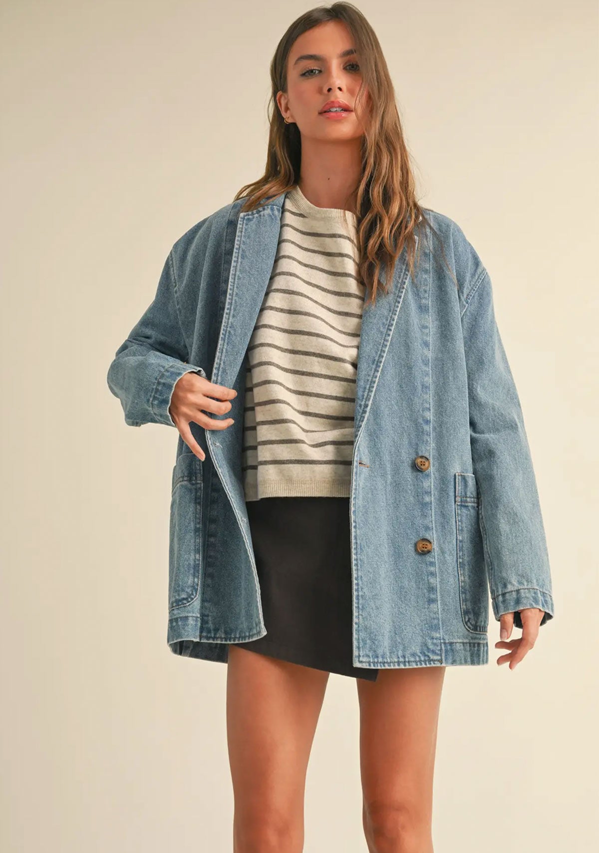 Denim Oversized Blazer