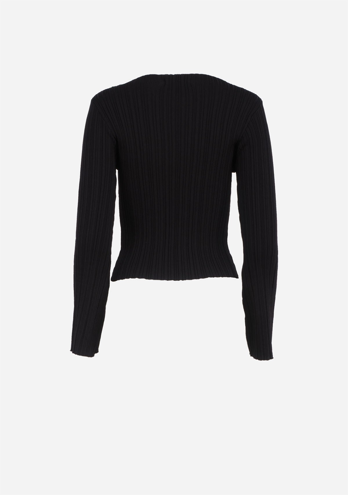 Ribbed Long Sleeve Knitted Top