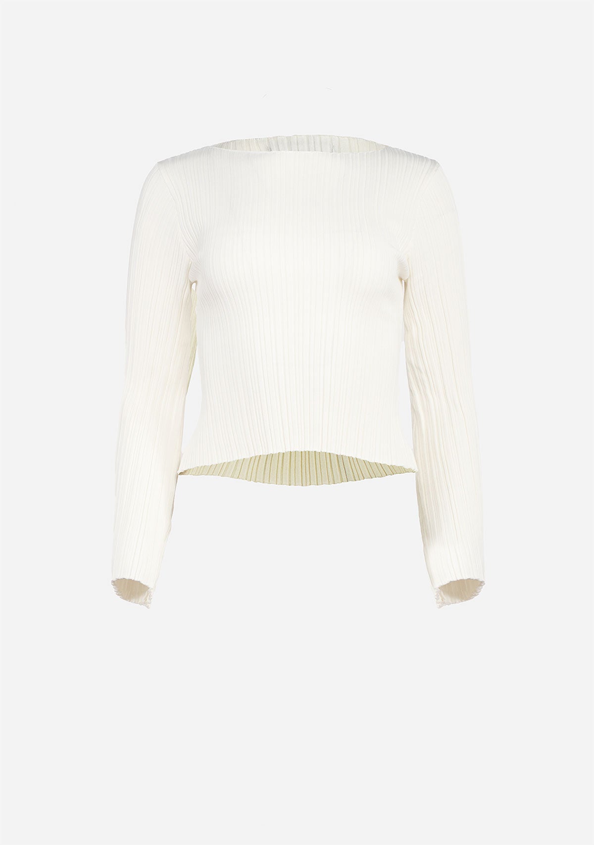 Ribbed Long Sleeve Knitted Top