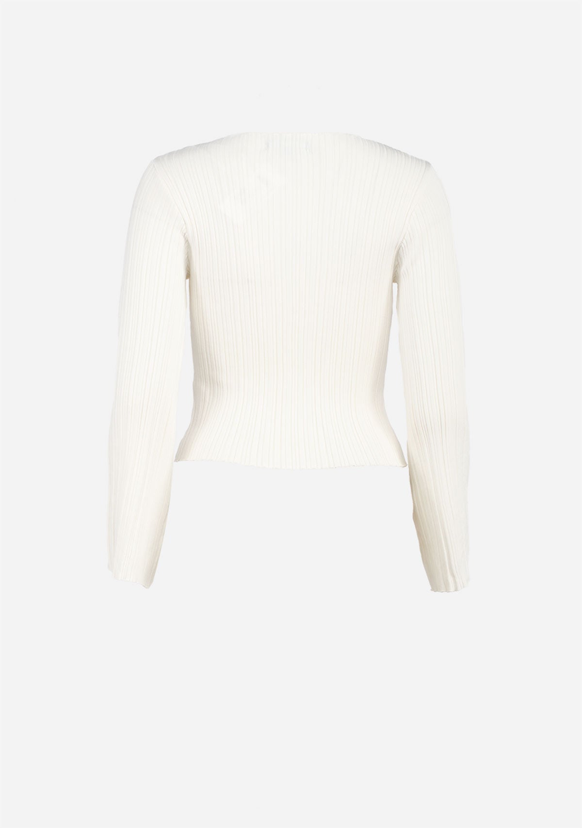 Ribbed Long Sleeve Knitted Top