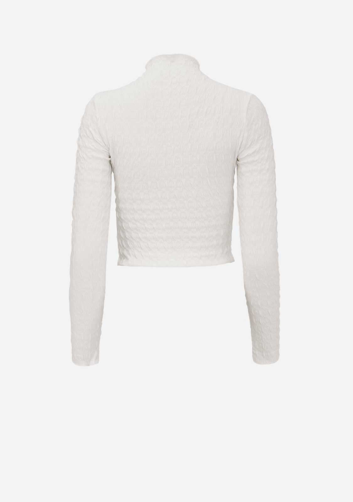 Textured Fabric Long Sleeve Top