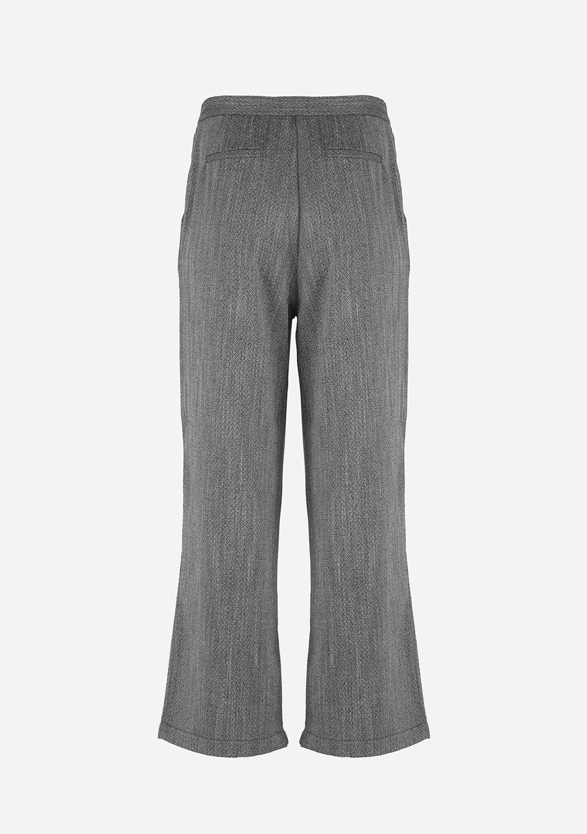 High-Waisted Wide-Leg Pleated Trousers Black Noir