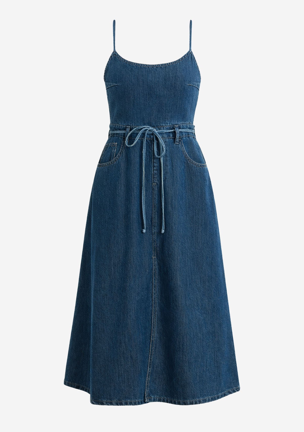 Denim Midi Dress Denim Blue