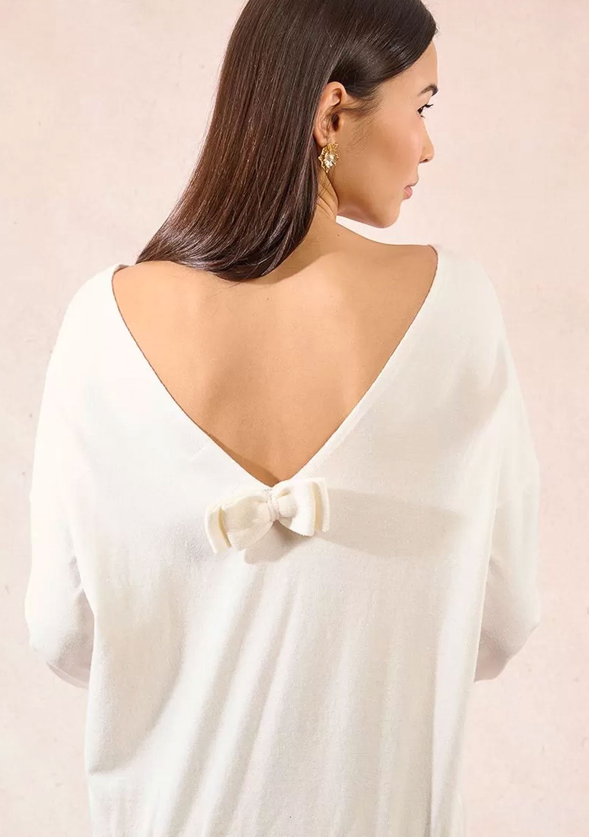 Relaxed Fit Crewneck Sweater Off White/Ecru