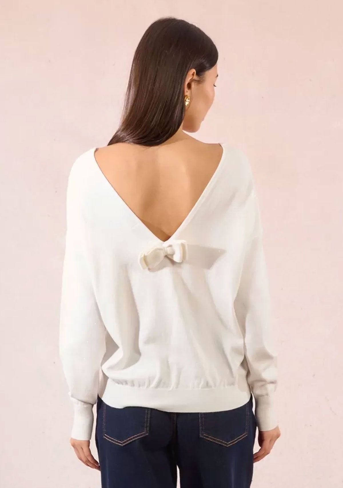 Relaxed Fit Crewneck Sweater Off White/Ecru