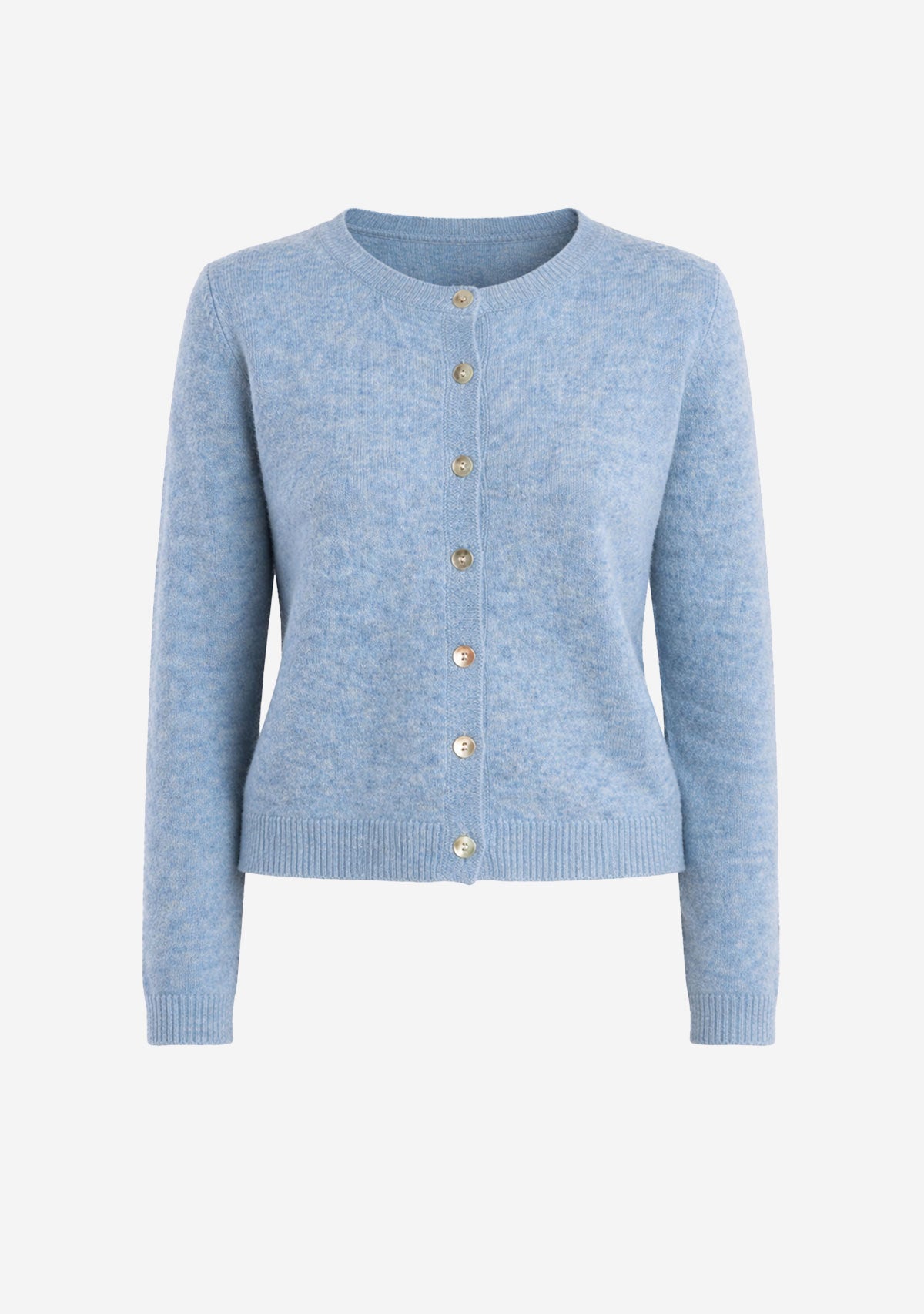 トップス BUTTON HOLE KNIT CARDIGAN - SKY BLUE Cardigan Blue | The Latest Scoop Today