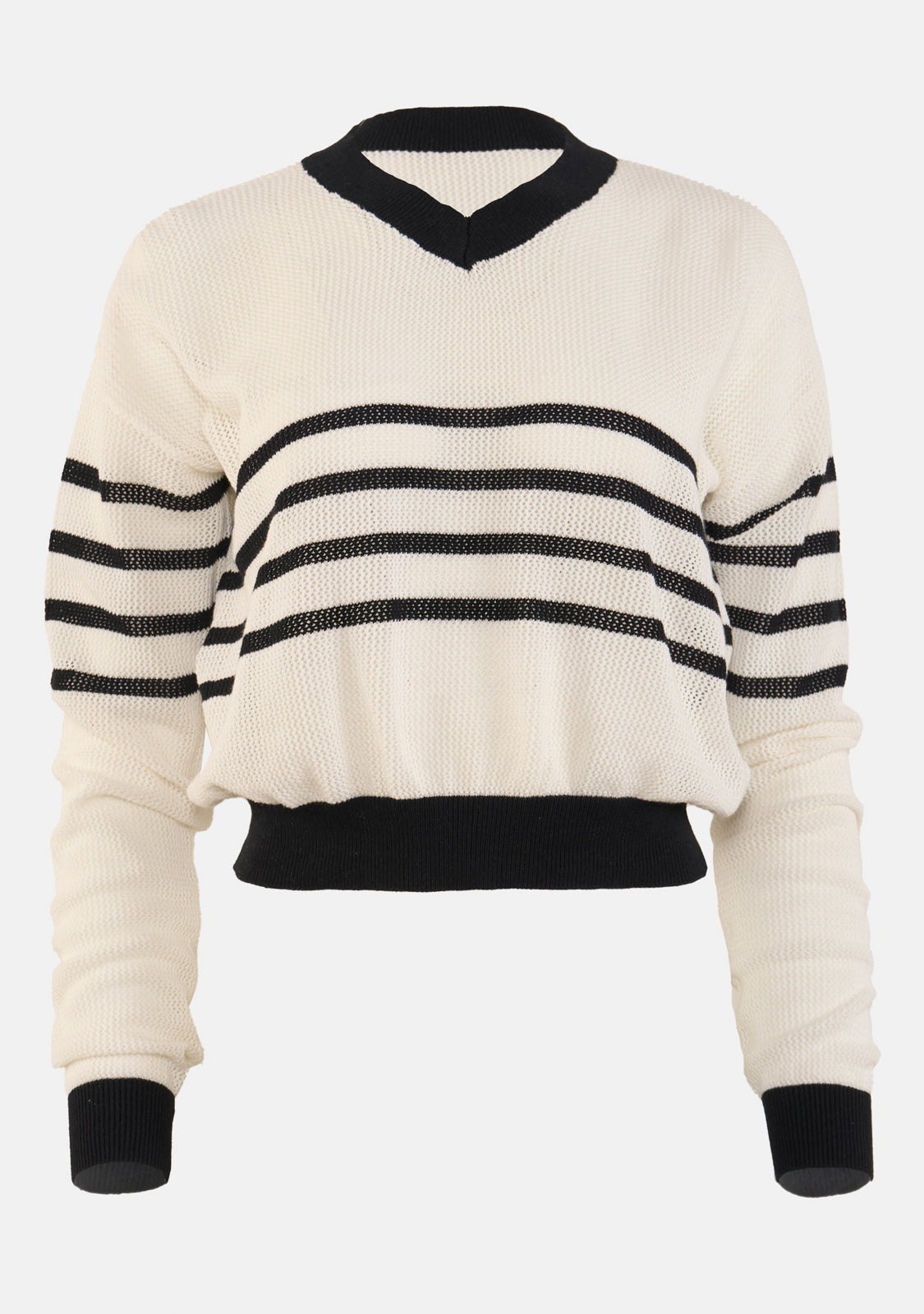 Retro Stripe Pullover Knit Sweater