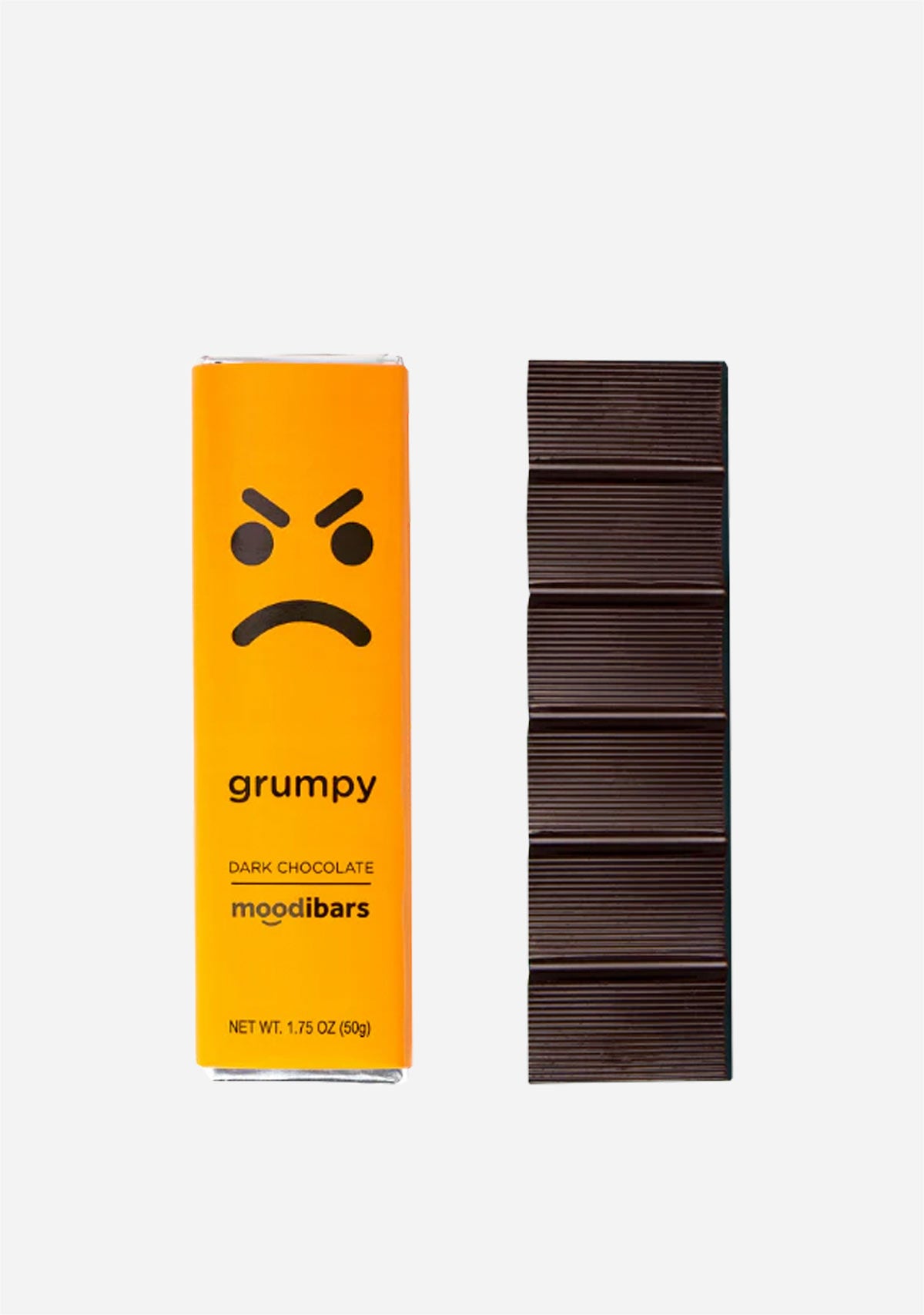 Moodibars GRUMPY 54% rich Dark Chocolate 1.75oz Bar