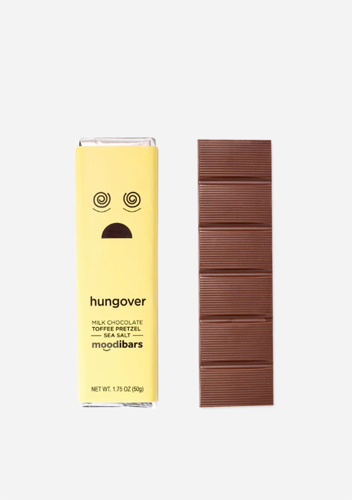 Moodibars HUNGOVER Milk Chocolate Toffee Pretzel SeaSalt bar