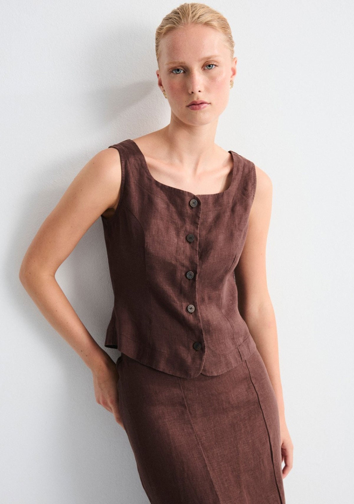 Cyra Top Brown