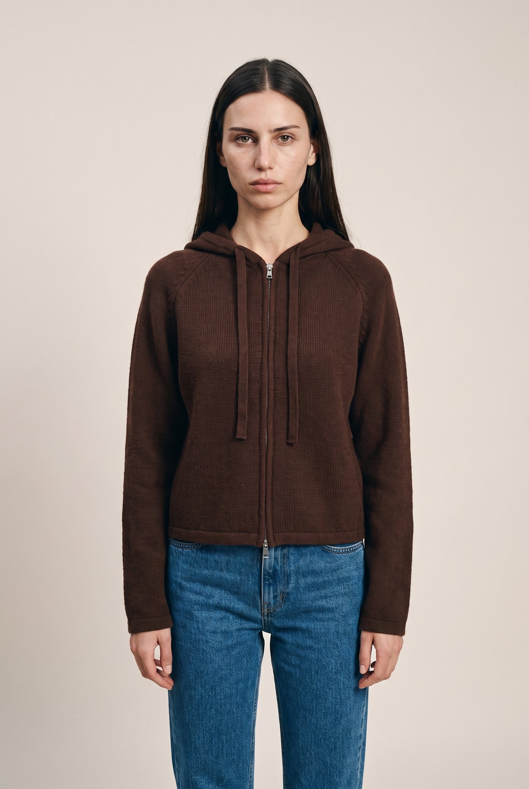 Haidelyn Waffle Zip Up Hoodie