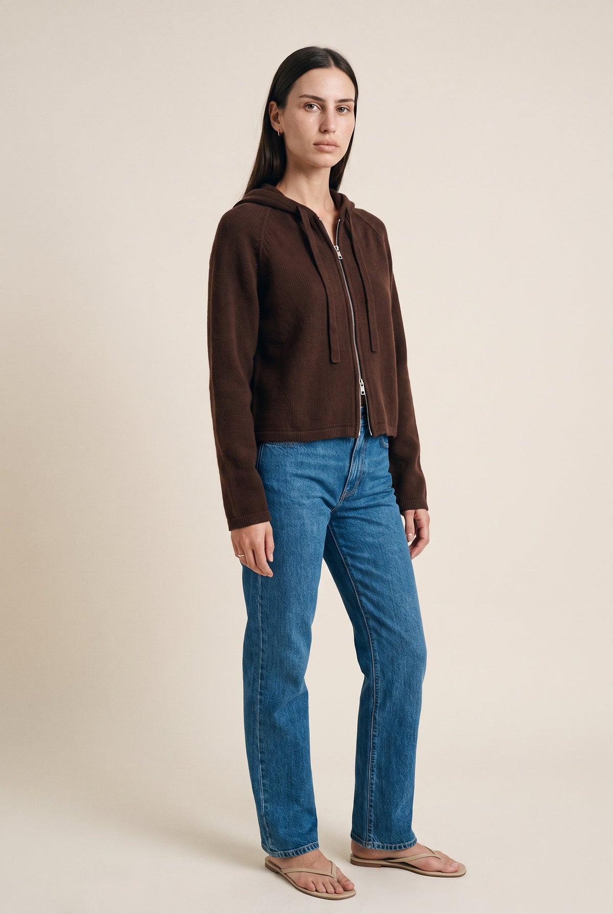Haidelyn Waffle Zip Up Hoodie ALTAR