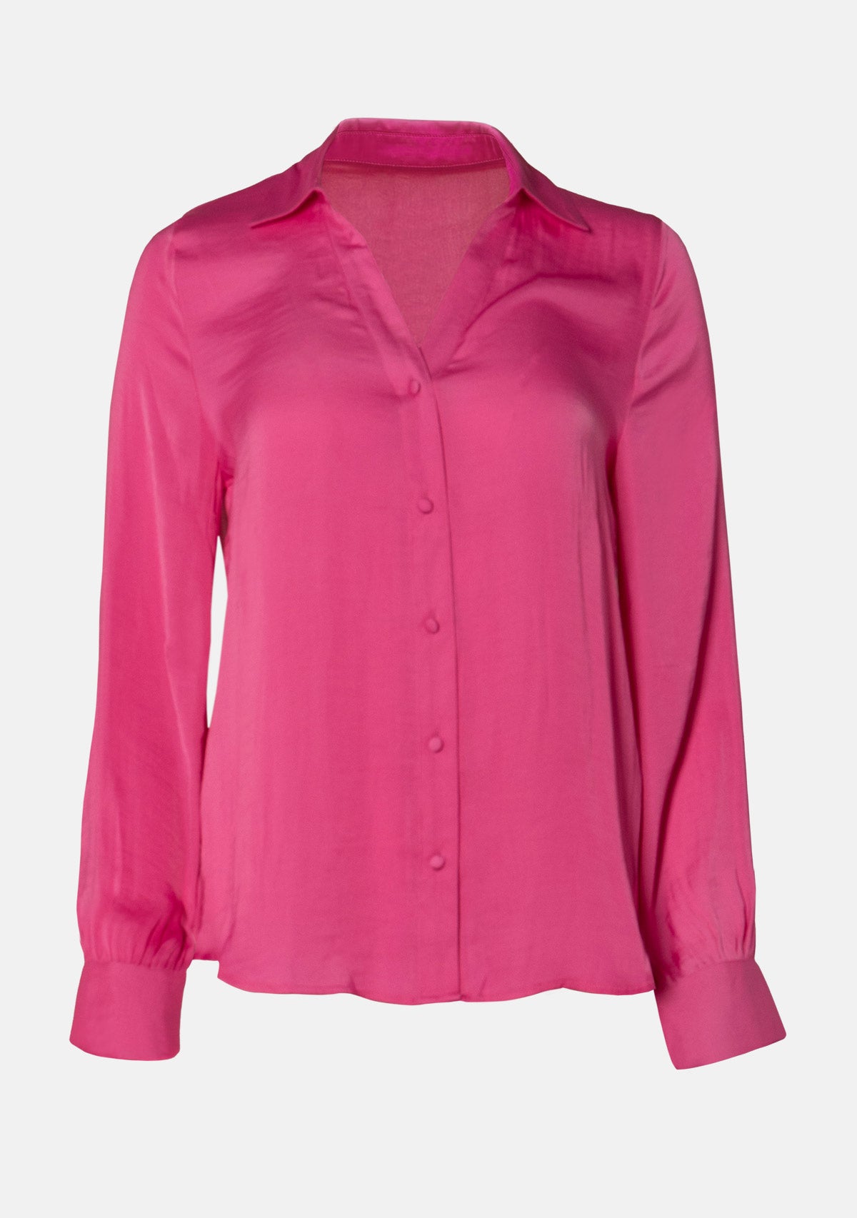 V Neck Blouse w/ Open Sleeve Seam