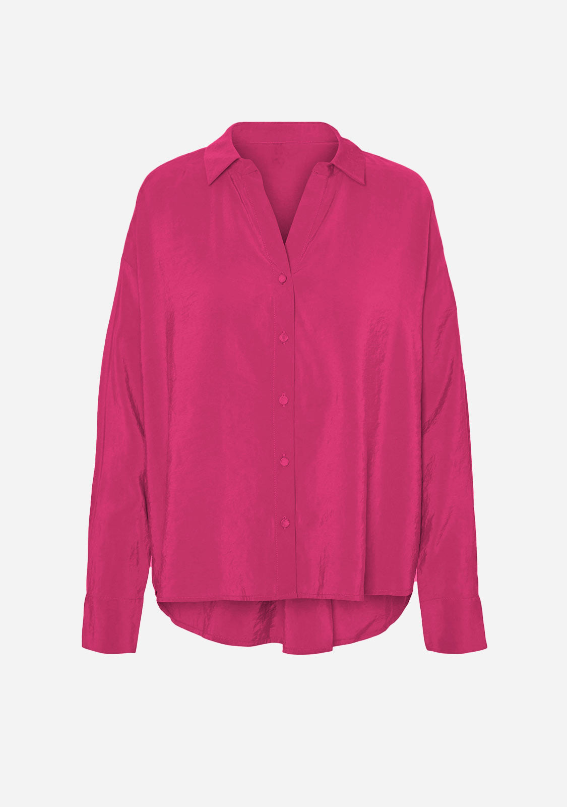 V Neck Blouse w/ Open Sleeve Seam