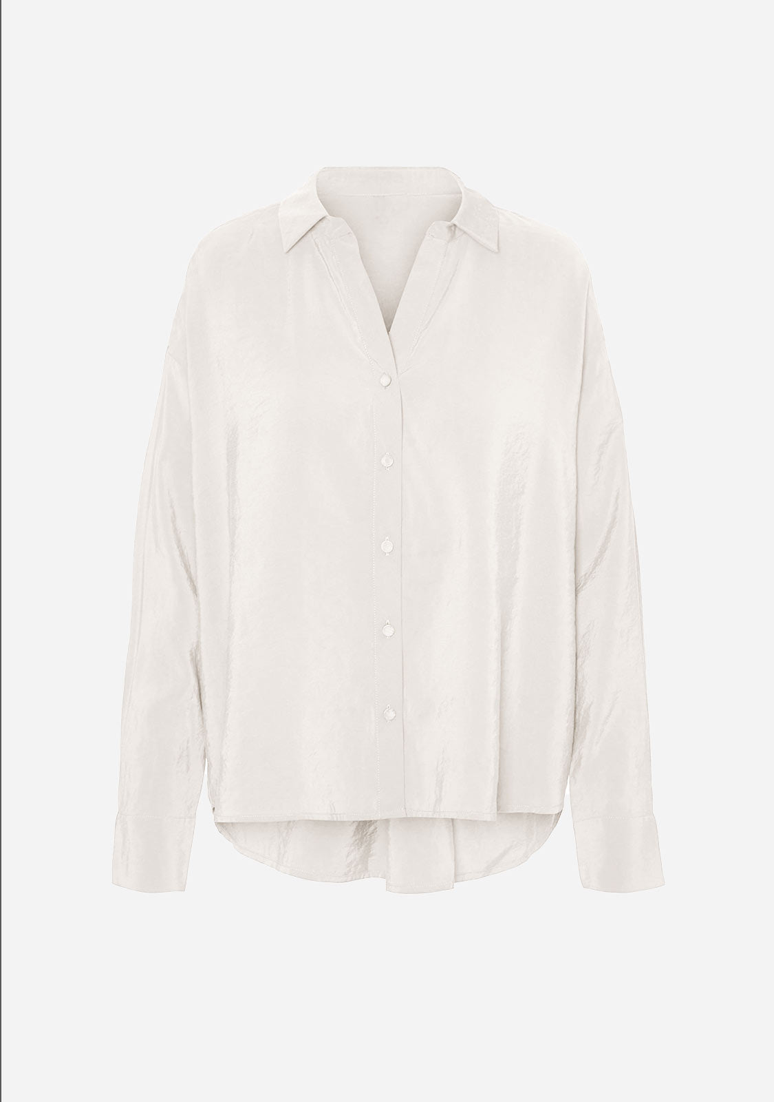 V Neck Blouse w/ Open Sleeve Seam