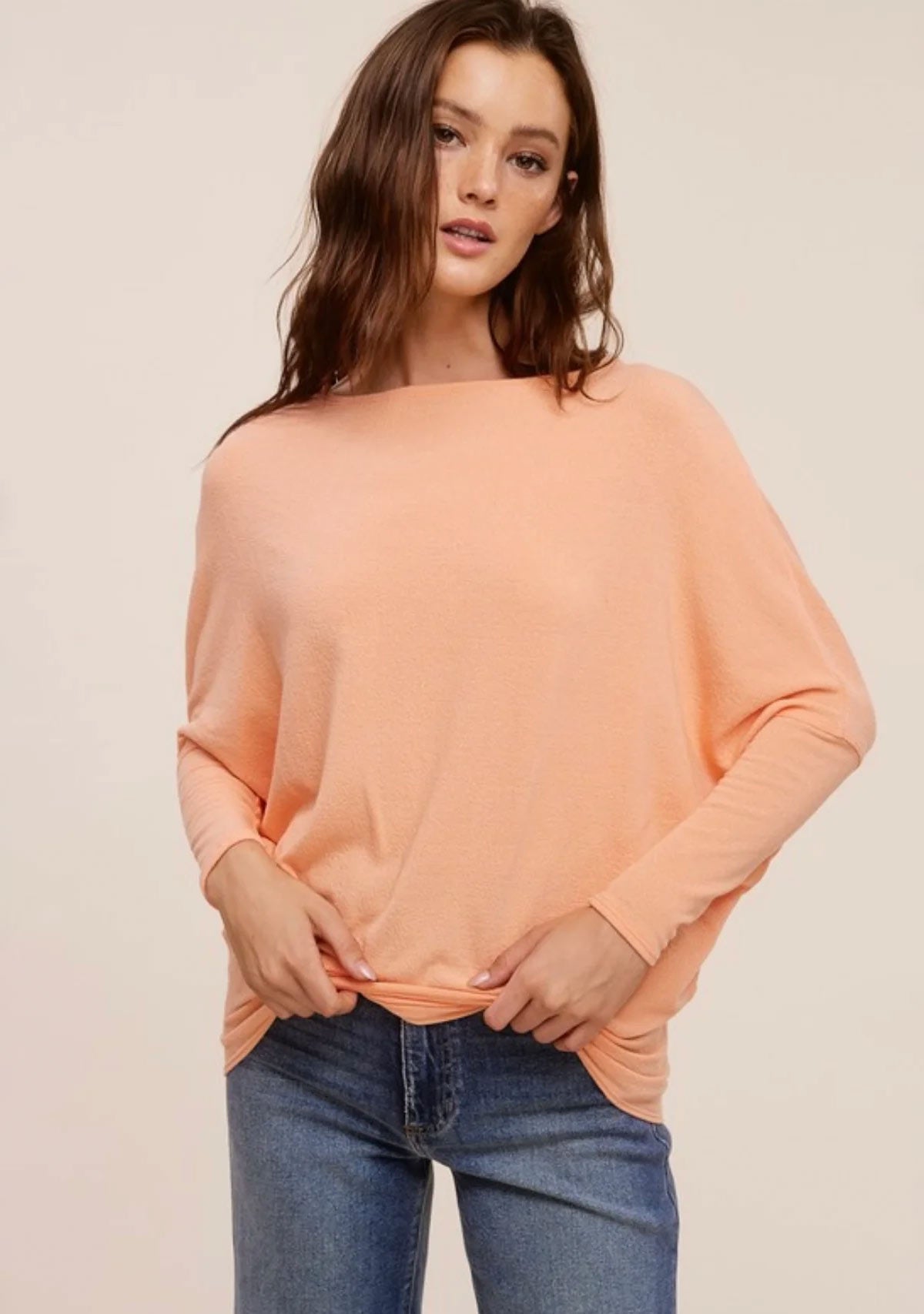 Off Shoulder Dolman Slv Tunic