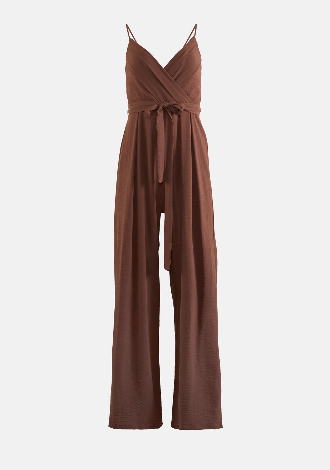 Matte Crepe Pleated Cami Jumpsuit