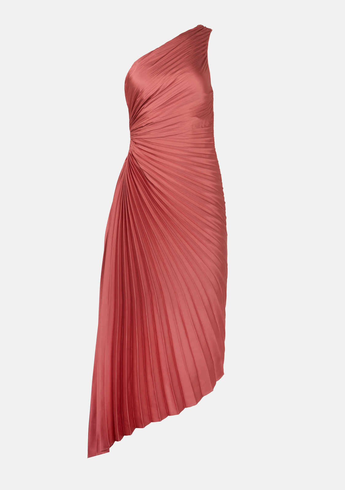 Olympia Asymmetrical Pleated Maxi Dress
