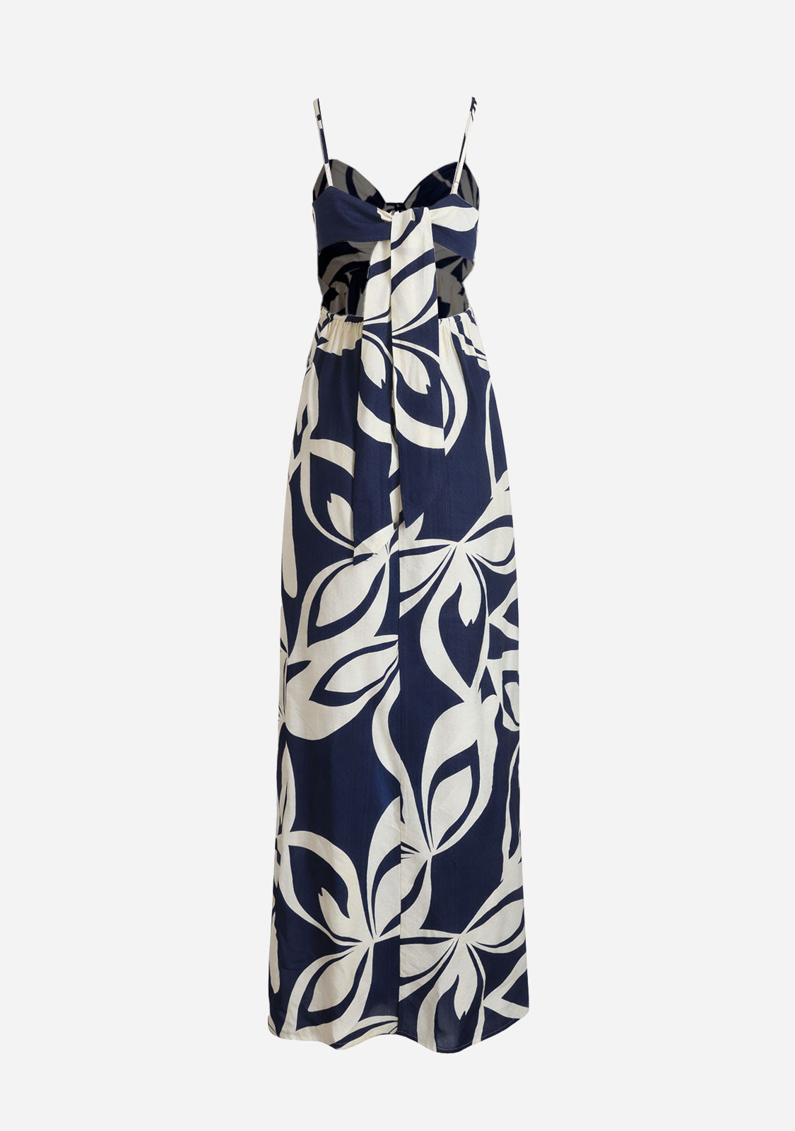 One Side Metal Triming Halter Dress