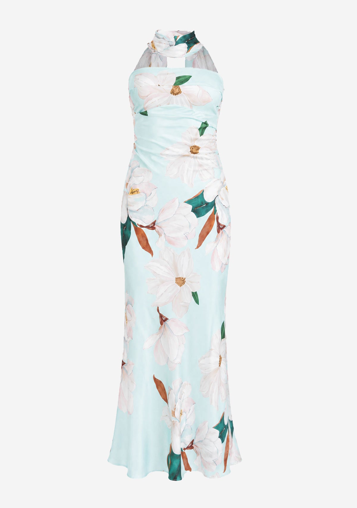 Halter Floral Maxi Dress Mint